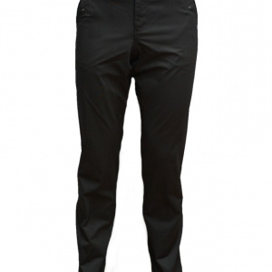 Pantalon barbati, bumbac de nuanta gri inchis, cu model de dungi