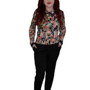 Pantalon office deosebit, de culoare neagra, cu buzunare