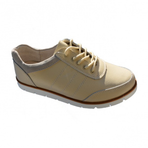 PANTOF TINERESC CU SIRET, DE CULOARE CREM, MODEL TIP SPORT