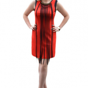 Rochie de club, provocatoare, cambrata, rosu-negru