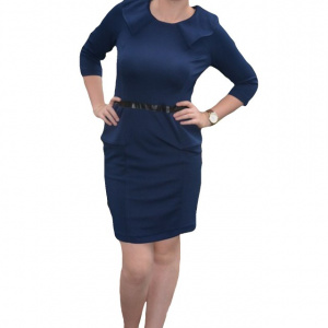 Rochie deosebita, cambrata, de culoare bleumarin
