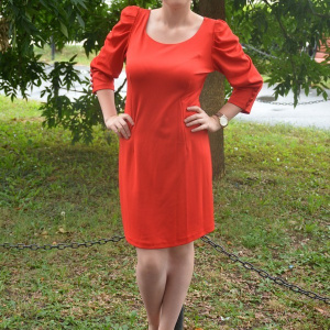 Rochie feminina, rosie, material usor elastic