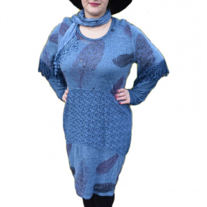 Rochie moderna din material tricotat cu captuseala din vascoza