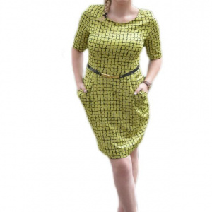 Rochie mulata pe corp in nuanta de verde din material subtire
