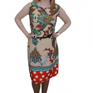 Rochie tinereasca, model casual, design rafinat in nuanta rosie
