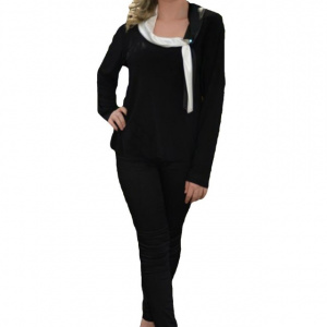 Bluze de ocazie, maneci lungi,de culoare negre-albe