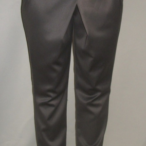 Pantaloni casual din saten de culoare gri