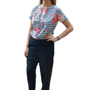 Pantaloni casual lungi Aviana ,nuanta de bleumarin
