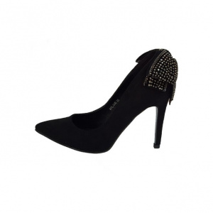 PANTOF CU TOC INALT SI ELEGANT,NUANTA DE NEGRU