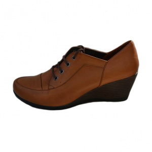 Pantofi casual, maro deschis cu siret BO-2265-NE