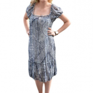 Rochie de vara masura mare din voal de culoare bleumarin