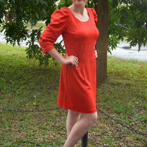 Rochie feminina, rosie, material usor elastic