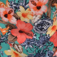 Rochie maxi, de vara, multicolora cu imprimeu floral
