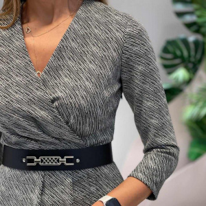Rochie negru cu gri