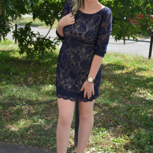 Rochie sexi, mulata, mini, de culoare bleumarin
