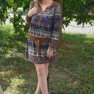 Rochie simpla, croi lejer, de culoare bleumarin