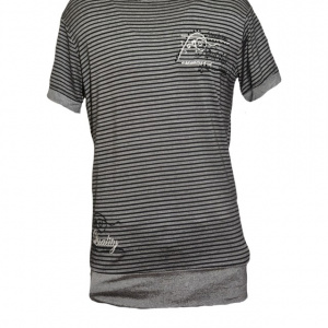 Tricou barbatesc casual ,maneca scurta ,nuanta gri inchis