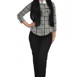 Pantalon modern din catifea ,nuanta neagra