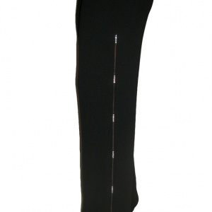 Pantaloni lungi, croi larg pe picior, de culoare negri