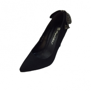 PANTOF CU TOC INALT SI ELEGANT,NUANTA DE NEGRU