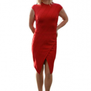 Rochie feminina, chic, croiala cambrata pe silueta, culoare rosie