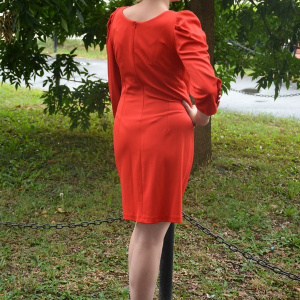 Rochie feminina, rosie, material usor elastic