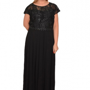 Rochie Jazmine din dantela nuanat de negru