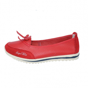 Balerin casual,piele naturala,nuanta de rosu