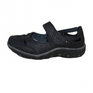 Balerini casual, culoare neagra, din piele naturala, tineresti