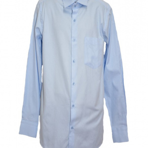 Camasa clasica, eleganta, albastra cu design de patratele mici