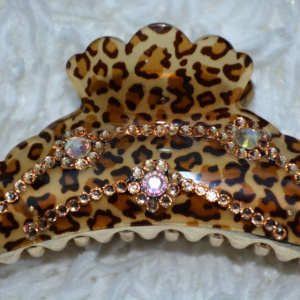 Clesti fashion pentru par cu strasuri, design floral si animal-print