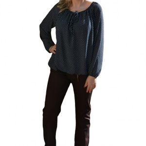 Pantalon modern culoare marsala, model tineresc, masura mare
