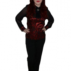 Pantalon , neagru, sistem de inchidere cu fermoar