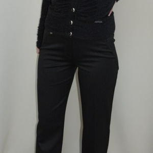 Pantalon office, nuanta de gri, buzunare apretete, strasuri fine