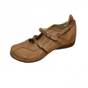 Pantof in nuanta de maro, cureluse fashion, catarama fina