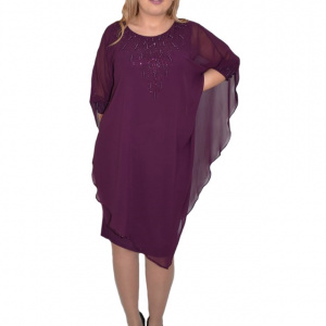 Rochie eleganta Emersyn cu aplicatii rafinate,nuanta de mov