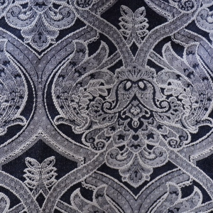 Rochie feminina, din voal bleumarin-alb, masura mare