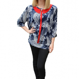 Bluza Zoe eleganat cu model rafinat,nuanata de bleumarin