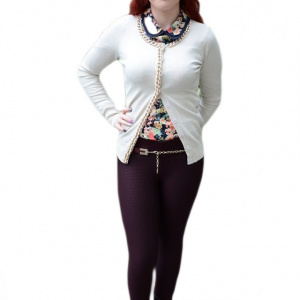 Pantalon casual, nuanta de visiniu, buzunare apretate