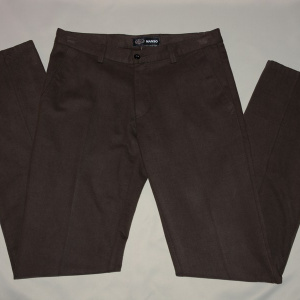 Pantalon simplu, clasic, de culoare maro, din material de bumbac