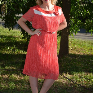 Rochie din dantela ,feminina, de ocazie , de culoare corai