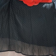 Rochie feminine de vara, culoare negru cu buline albe