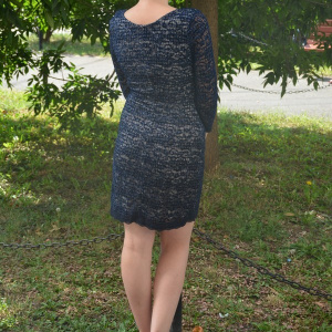 Rochie sexi, de culoare bleumarin, de lungime mini