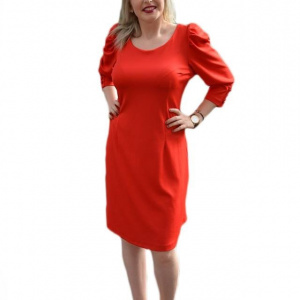 Rochie tinereasca, de culoare rosie, moderna