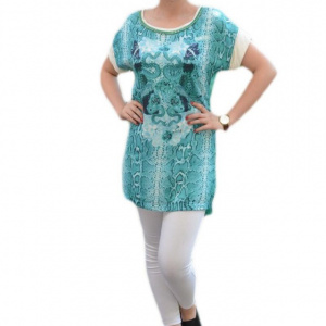 Tricou shic, imprimeu animal-print