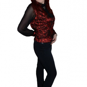 Pantalon clasic, culoare bleumarin, design de cusaturi aplicate
