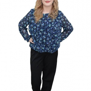 Pantalon elegant de culoare neagra, cu design de strasuri