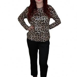 Pantalon elegant, nuanta de gri inchis, inchidere cu fermoar