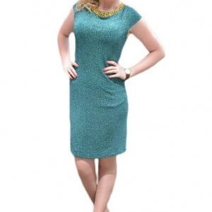 Rochie de seara de culoare verde inchis, cu paiete si sclipici