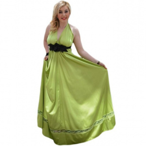 Rochie de seara lunga, feminina, pe culoare verde deschis